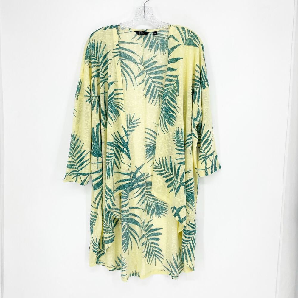 G By Giuliana Palm Leaf Tropical Cardigan Size Large